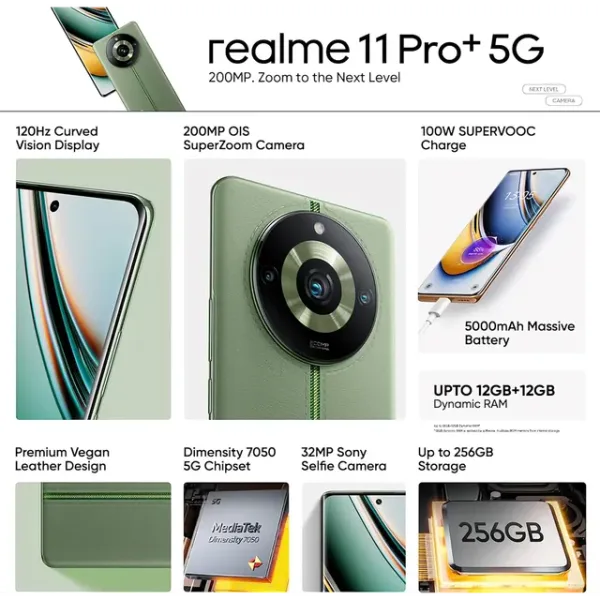 realme 11 Pro+ 5G (Oasis Green, 8GB RAM, 256GB Storage) - Image 8