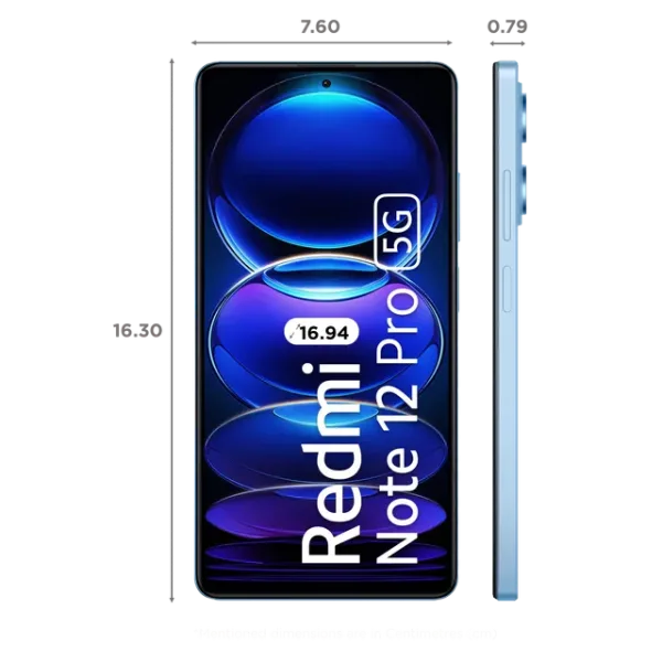 Redmi Note 12 Pro 5G (Glacier Blue, 12GB RAM, 256GB Storage) - Image 2