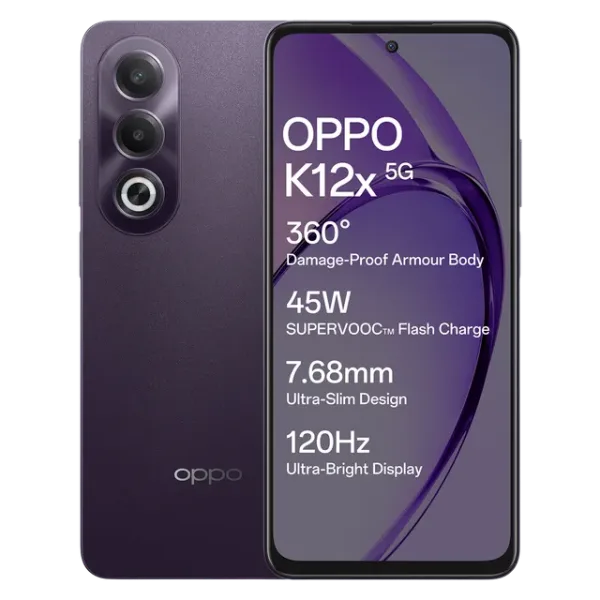 Oppo K12x 5G (8GB RAM, 256GB, Midnight Violet)