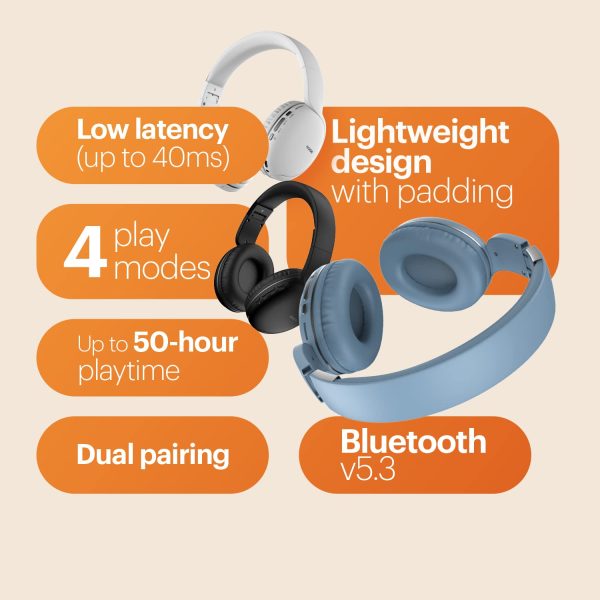 Noise Two Wireless On-Ear Headphones with 50 Hours Playtime, Low Latency(up to 40ms)(Serene Blue) - Image 8