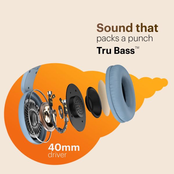 Noise Two Wireless On-Ear Headphones with 50 Hours Playtime, Low Latency(up to 40ms)(Serene Blue) - Image 2