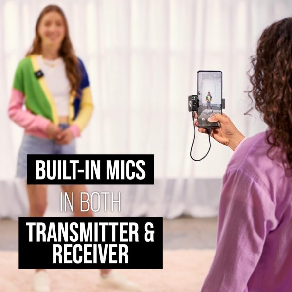 Rode Wireless Me Ultra-Compact Wireless Microphone System with Built-in Microphones, Gain Assist Technology and 100 M Range - Image 8
