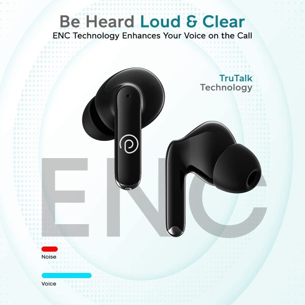 pTron Bassbuds Eon in-Ear TWS Earbuds with HD Mic, IPX4 Water Resistant (Steel Grey/Black) - Image 7