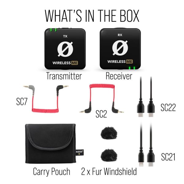 Rode Wireless Me Ultra-Compact Wireless Microphone System with Built-in Microphones, Gain Assist Technology and 100 M Range - Image 3