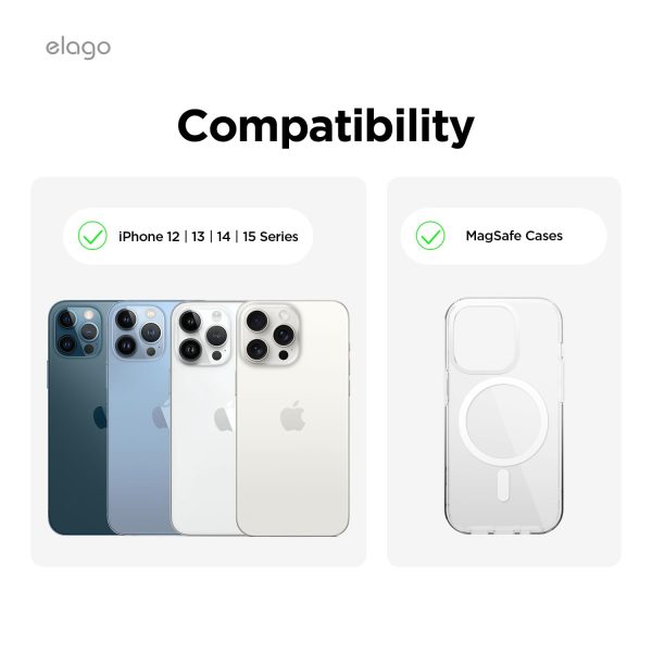 elago MS2 Charging Stand Compatible with MagSafe Charger - Premium Silicone Stand , Jean Indigo - Image 4