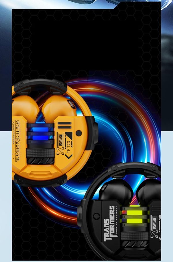 5ound Monter Transformers TF-T23 TWS Bluetooth 5.4 Headphones. (Yellow) - Image 7