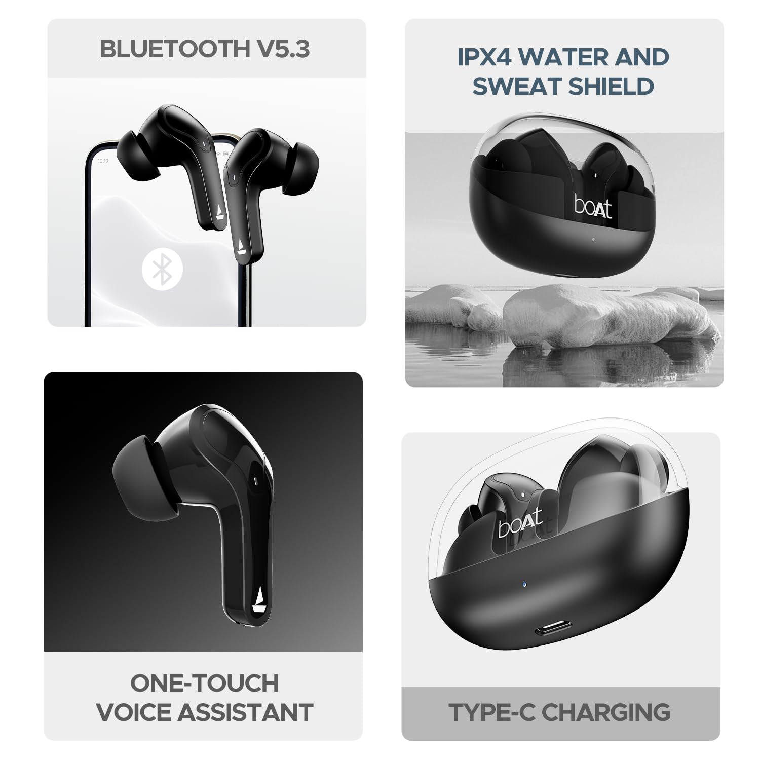 61VamNzQkL._SL1500_.jpg boAt Airdopes 311 Pro TWS in-Ear Earbuds w/Up to 50 HRS Playtime, IWP™ Tech(Active Black) - Image 2