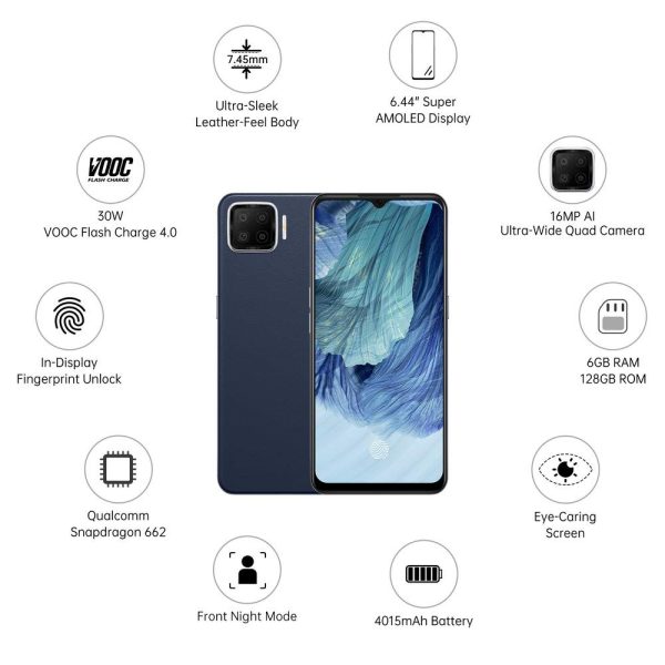 Oppo F17 (Navy Blue, 6GB RAM, 128GB Storage) - Image 5
