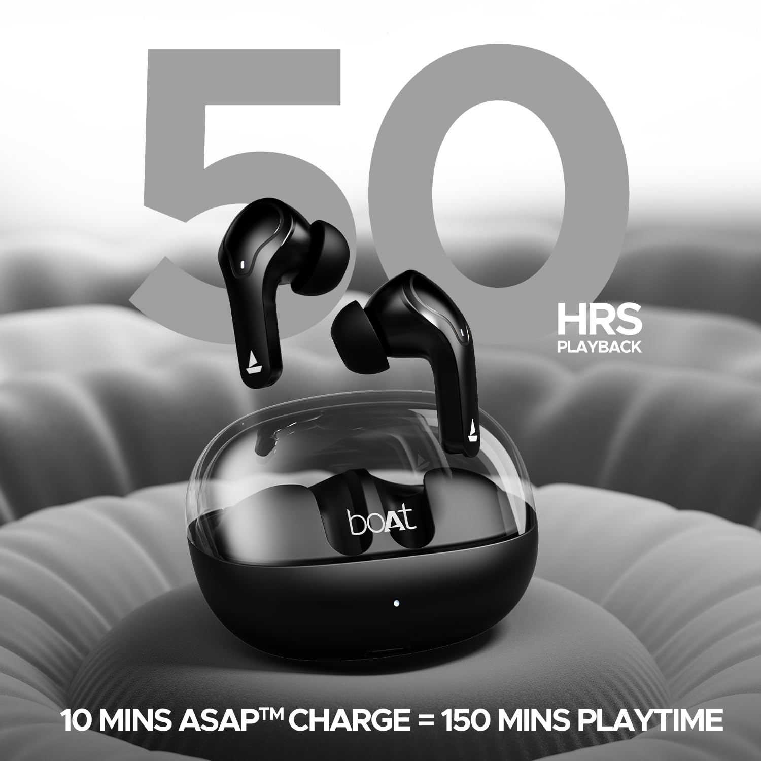61XGPhtYGjL._SL1500_.jpg boAt Airdopes 311 Pro TWS in-Ear Earbuds w/Up to 50 HRS Playtime, IWP™ Tech(Active Black) - Image 5