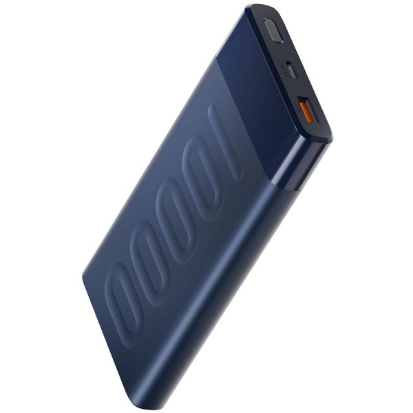 Ambrane 10000mAh Slim & Compact Powerbank, 22.5W Fast Charging,(Stylo 10, Blue)