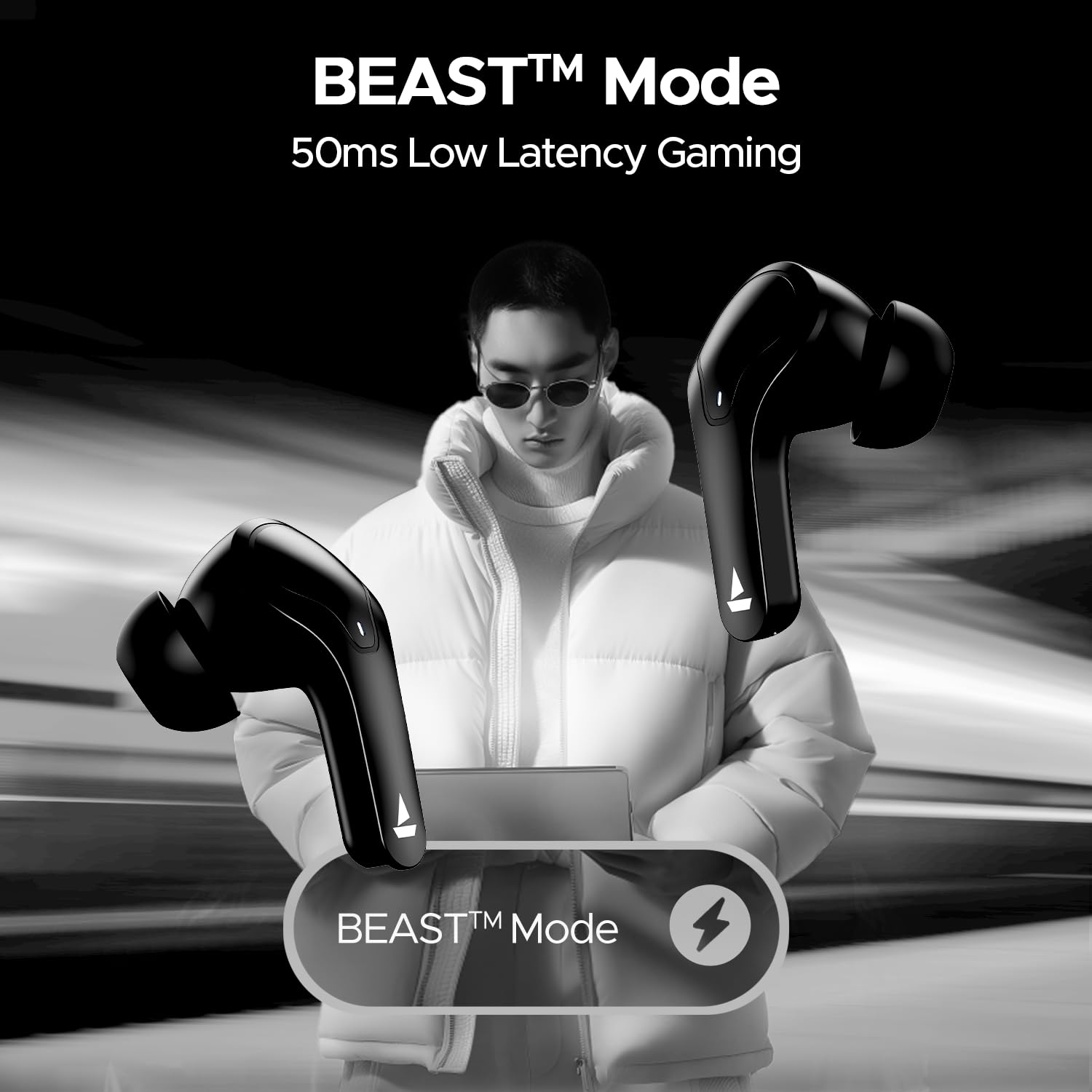 61howocXH9L._SL1500_.jpg boAt Airdopes 311 Pro TWS in-Ear Earbuds w/Up to 50 HRS Playtime, IWP™ Tech(Active Black) - Image 3