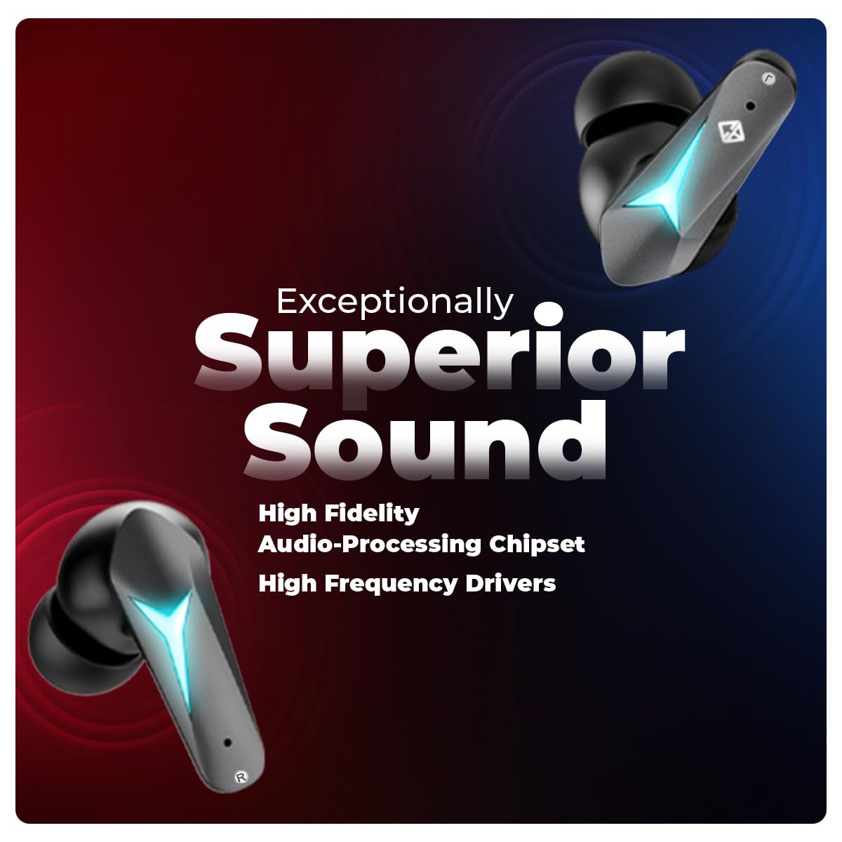 61iBDSGWIL._SL1200_.jpg Cosmic Byte CosmoBuds X200 True Wireless Earbuds (TWS), BT 5.3, 38ms latency GOD Mode™,(Silky Matt Black) - Image 8