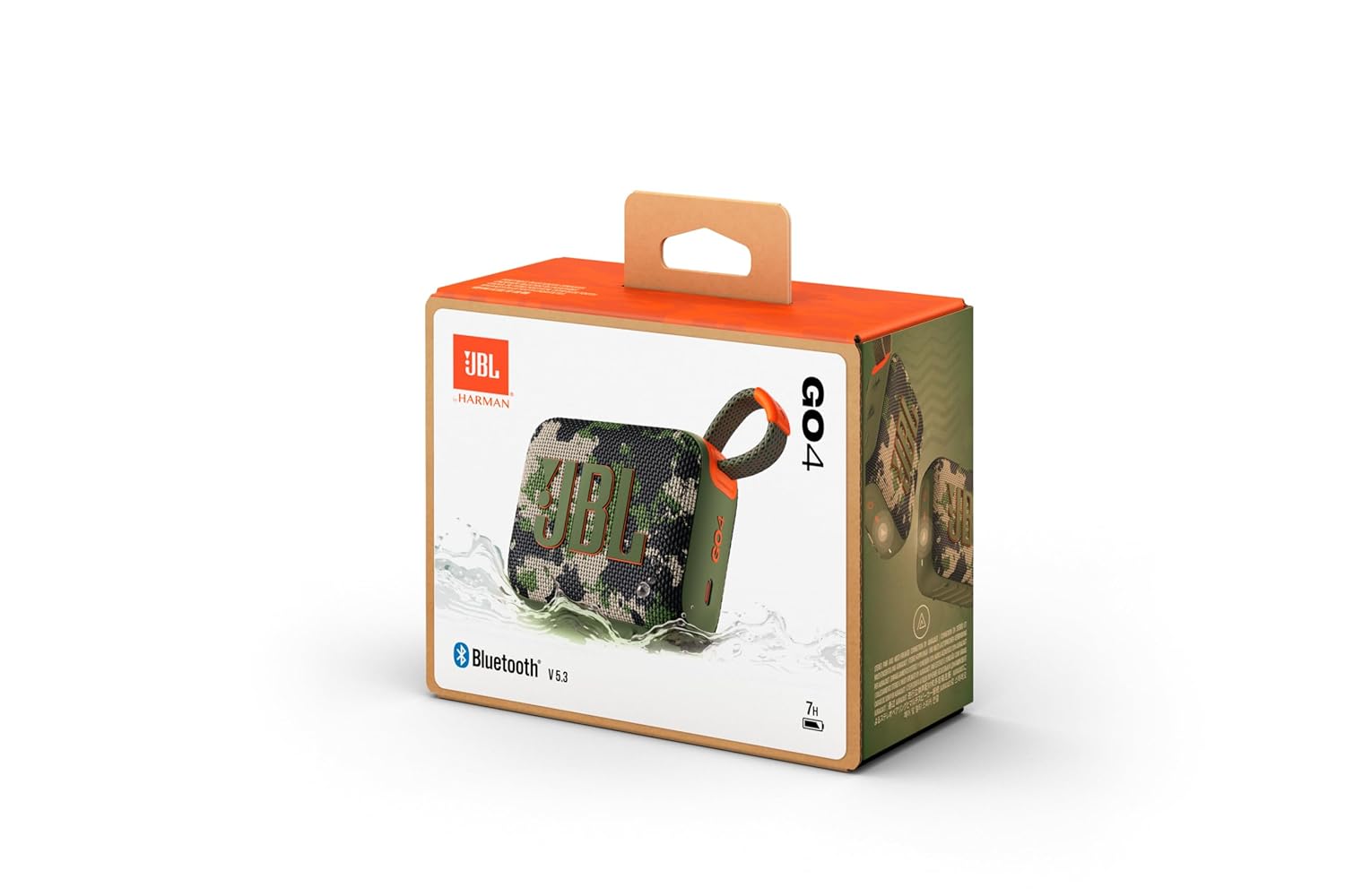 61rsQ33oGEL._SL1500_.jpg JBL Go 4, Wireless Ultra Portable Bluetooth Speaker, Pro Sound, Vibrant Colors, Water & Dust Proof, Type C (without Mic, Squad) - Image 2