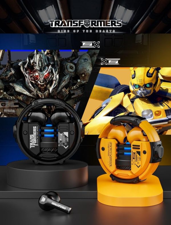 5ound Monter Transformers TF-T23 TWS Bluetooth 5.4 Headphones. (Yellow) - Image 8
