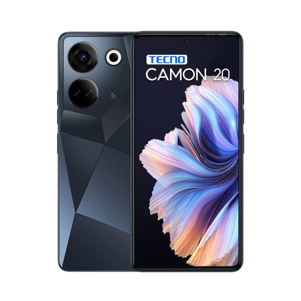 TECNO Camon 20 (Predawn Black, 8GB RAM,256GB Storage)