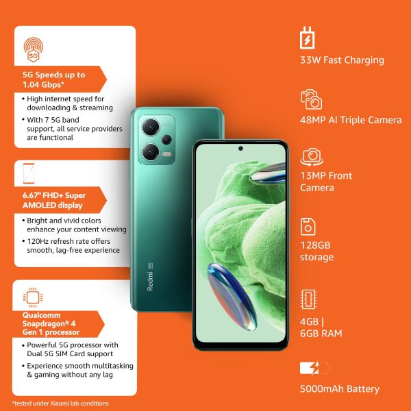 Redmi Note 12 5G Frosted Green 4GB RAM 128GB ROM - Image 6