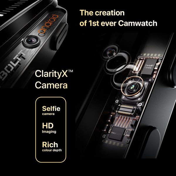 Fire-Boltt Snapp Smart Watch, Selfie Camera, 4G Nano-SIM Slot, 54.1mm AMOLED Display, 2GB/4GB RAM + 16GB/64GB ROM (Jet Black Luxe) - Image 6