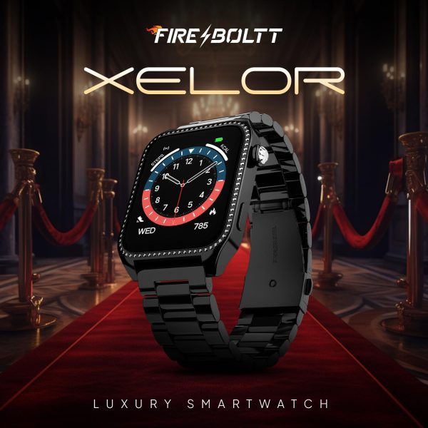 Fire-Boltt Xelor Luxury Stainless Steel Smart Watch. 1.78" AMOLED, Always-On Display, Black Basic Strap - Image 8