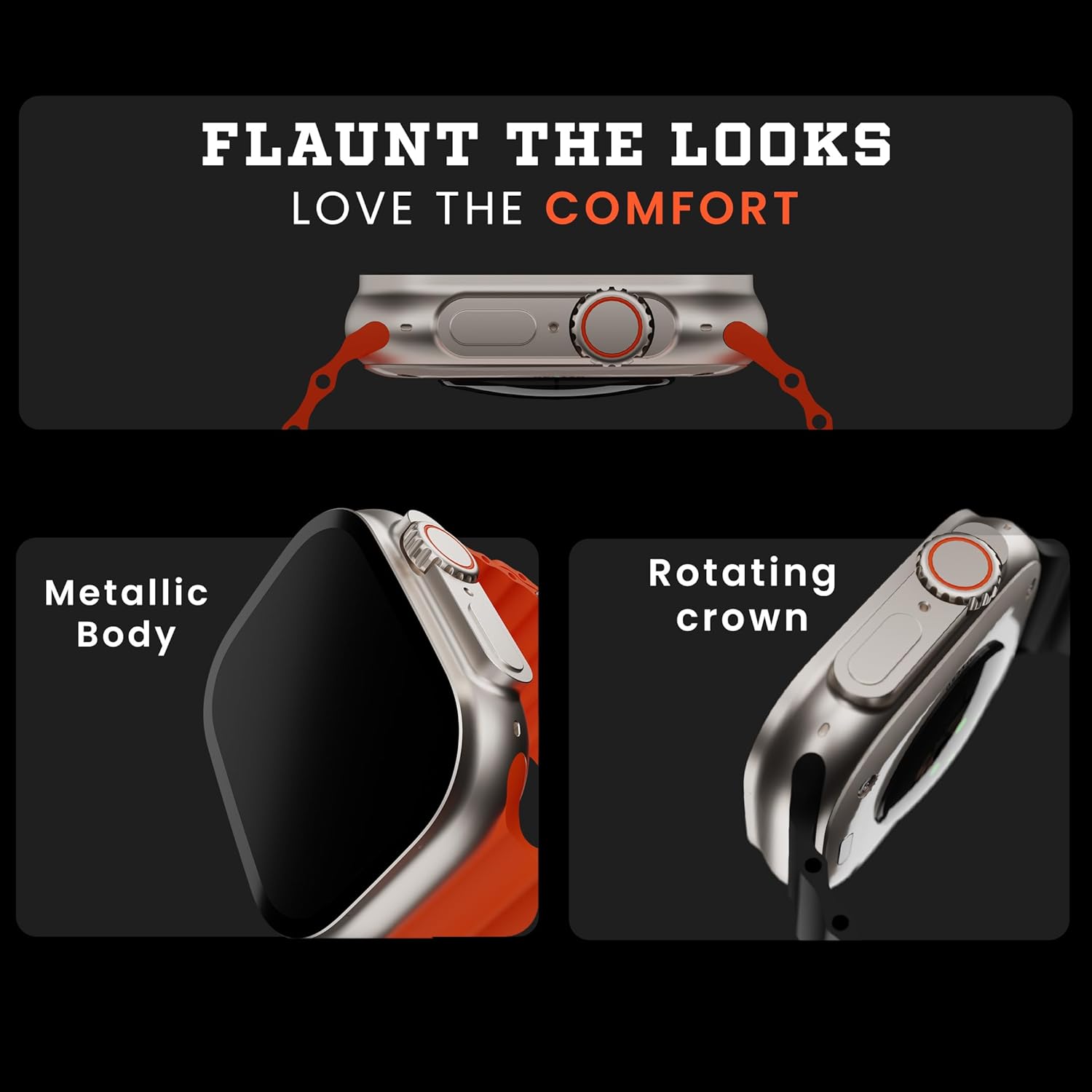 71DxZWDxRqL._SL1500_.jpg HAMMER Ultra Classic 2.01" Always on Display, Bluetooth Calling Smart Watch, Wireless Charging - Image 5