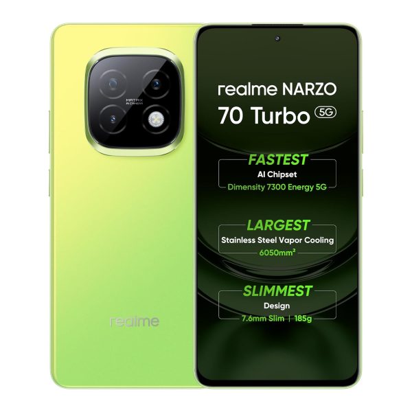 realme NARZO 70 Turbo 5G (Turbo Green, 8GB RAM,128GB Storage)