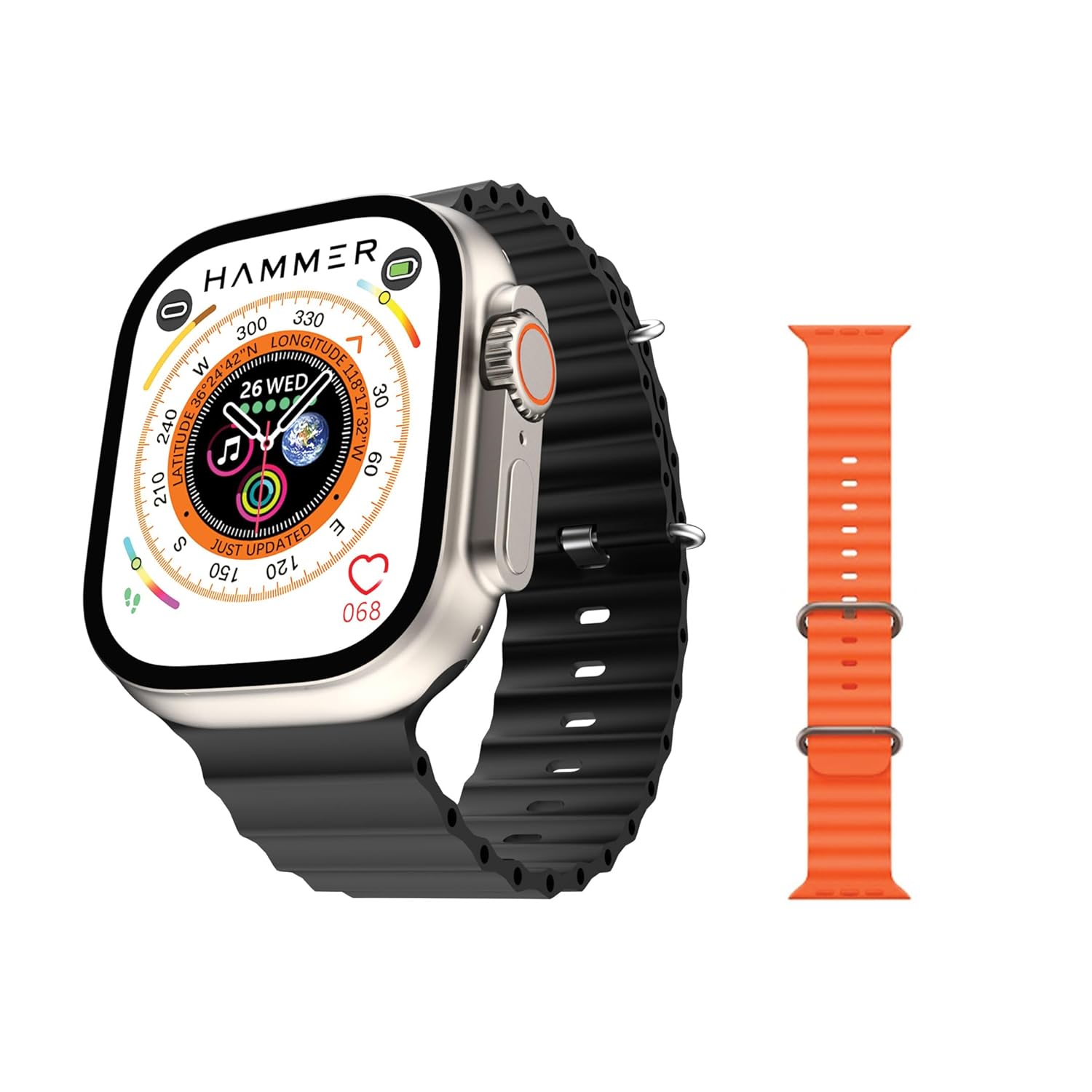 71WBnYXcQIL._SL1500_.jpg HAMMER Ultra Classic 2.01" Always on Display, Bluetooth Calling Smart Watch, Wireless Charging