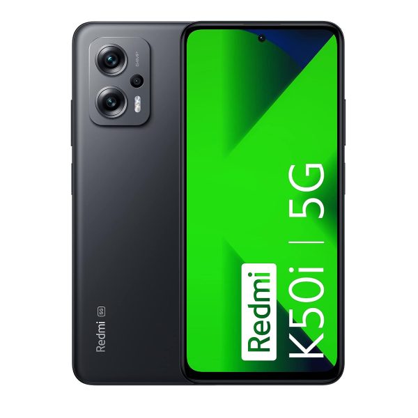 Redmi K50i 5G (Stealth Black, 6GB RAM, 128GB Storage)