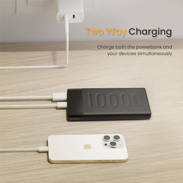 Ambrane 10000mAh Slim & Compact Powerbank, 22.5W Fast Charging,(Stylo 10, Blue) - Image 2