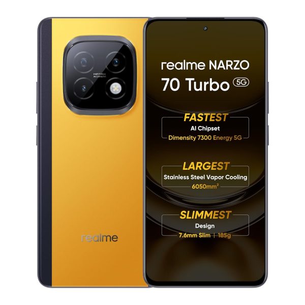 realme NARZO 70 Turbo 5G (Turbo Yellow,12GB RAM,256GB Storage)