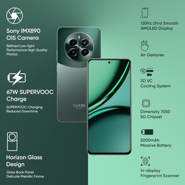 realme NARZO 70 Pro 5G (Glass Green, 8GB RAM,256GB Storage) - Image 2