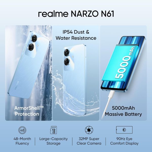 realme NARZO N61 (Voyage Blue,4GB RAM+64GB Storage) - Image 5