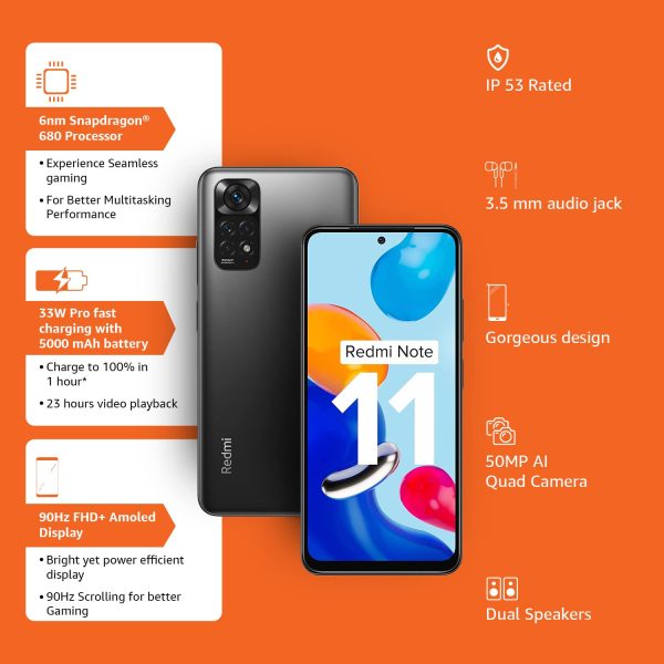 Redmi Note 11 (Space Black, 4GB RAM, 64GB Storage) - Image 8