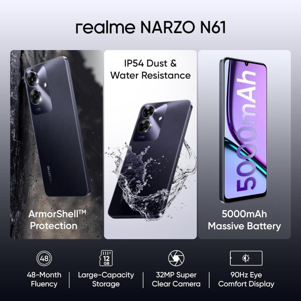 realme NARZO N61 (Marble Black,6GB RAM+128GB Storage) - Image 3