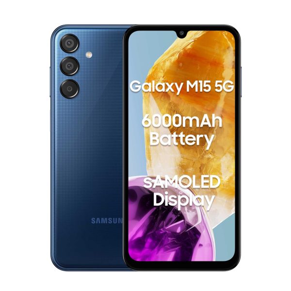 Samsung Galaxy M15 5G (Blue Topaz,6GB RAM,128GB Storage)