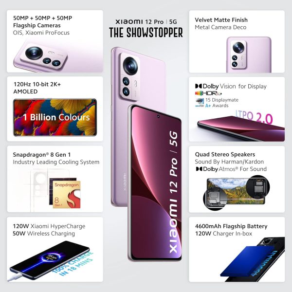 Xiaomi 12 Pro | 5G (Opera Mauve, 12GB RAM, 256GB Storage) - Image 7