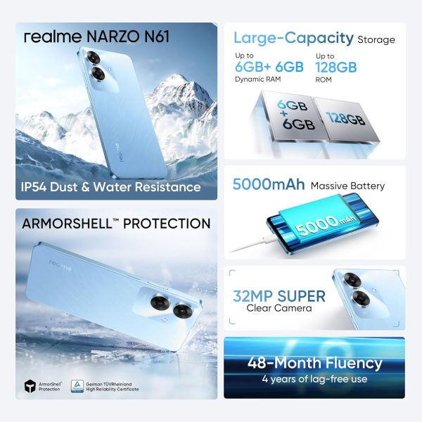 realme NARZO N61 (Voyage Blue,4GB RAM+64GB Storage) - Image 6