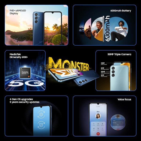Samsung Galaxy M15 5G (Celestial Blue,4GB RAM,128GB Storage) - Image 5
