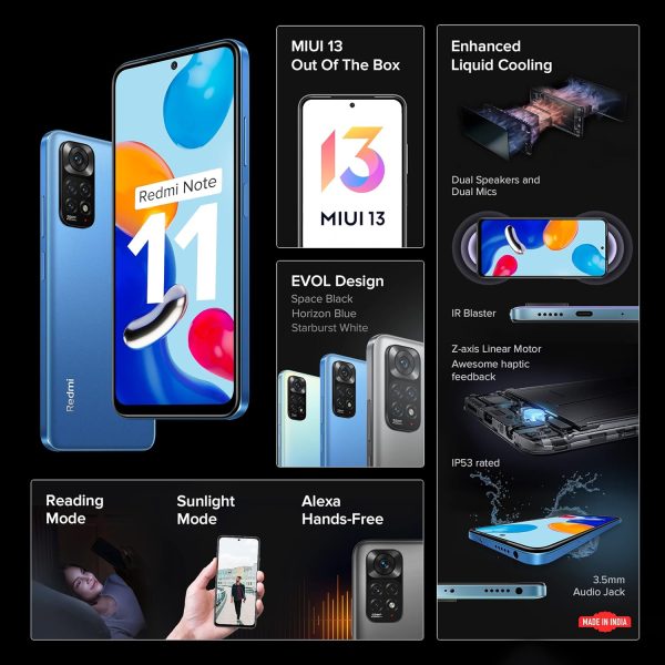 Redmi Note 11 (Horizon Blue, 4GB RAM, 64GB Storage) - Image 6