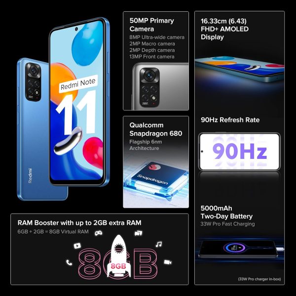 Redmi Note 11 (Horizon Blue, 4GB RAM, 64GB Storage) - Image 7