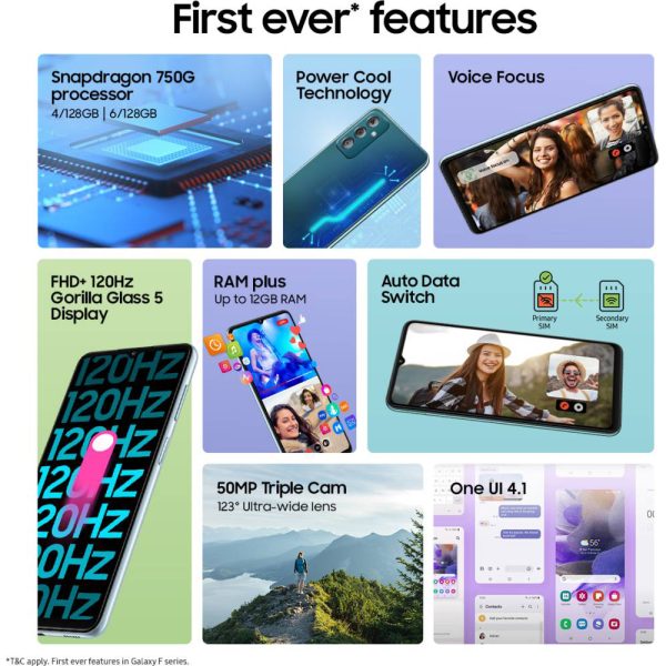 SAMSUNG Galaxy F23 5G (Aqua Blue, 4GB RAM 128GB Storage) - Image 2